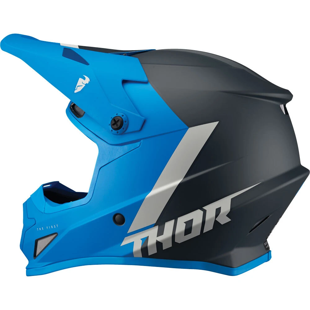 Thor 2023 Sector Chev Blue/Light Grey Helmet 4 Thor 2023 Sector Chev Blue/Light Grey Helmet - Image 2