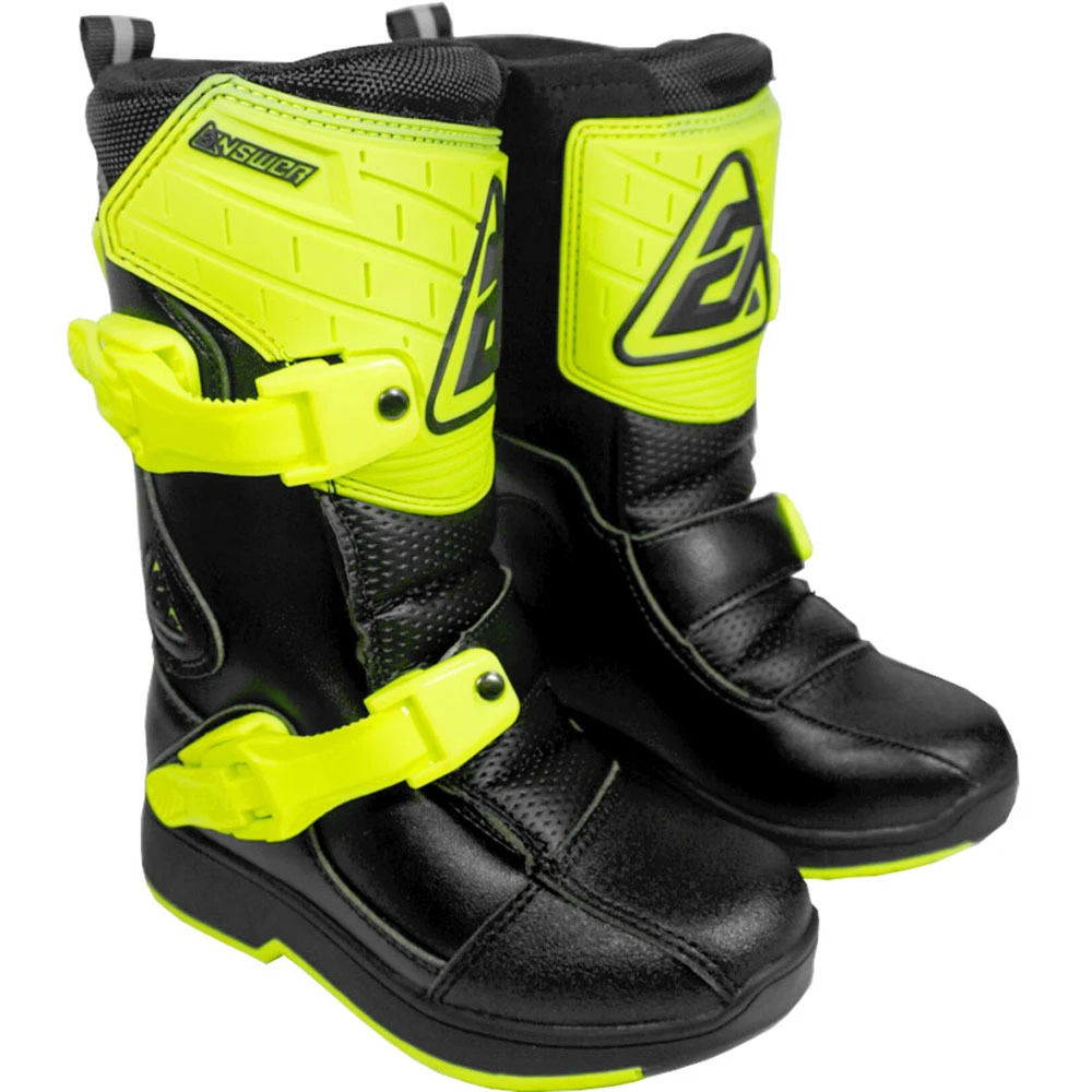 Answer Prodigy Hyper Acid/Black PeeWee Toddler Boots 3 Answer Prodigy Hyper Acid/Black PeeWee Toddler Boots