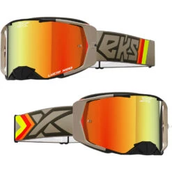 EKS Brand Lucid Black & Tan Goggles -Motocross Equipment 067 11060 4