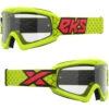 EKS Brand XGrom Flo Yellow/Black/Fire Red Clear Kids Goggles -Motocross Equipment 067 30335