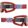 EKS Brand XGrom Red/White/Metallic Blue Clear Kids Goggles -Motocross Equipment 067 30340