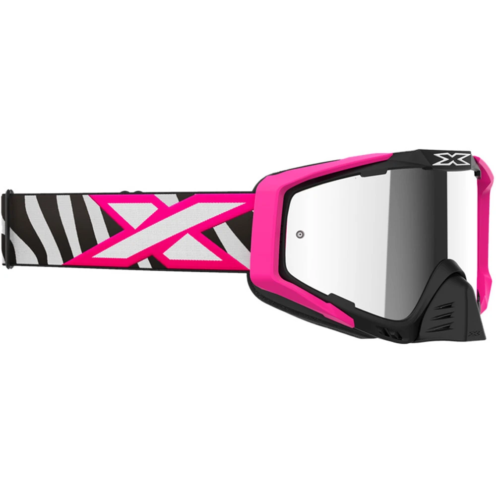 EKS Brand EKS-S Fluro Pink/Zebra/Silver Mirror Goggles 4 EKS Brand EKS-S Fluro Pink/Zebra/Silver Mirror Goggles - Image 2