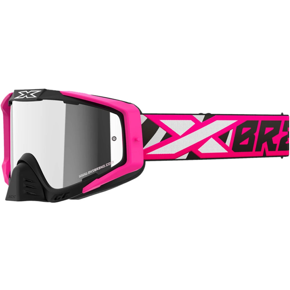 EKS Brand EKS-S Fluro Pink/Zebra/Silver Mirror Goggles 3 EKS Brand EKS-S Fluro Pink/Zebra/Silver Mirror Goggles