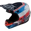 Troy Lee Designs 2023 SE4 Poly Skooly Blue/Orange Helmet -Motocross Equipment 109328012 c
