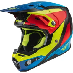 Fly Racing 2023 Formula Carbon Prime Hi-Vis Blue/Red Carbon Helmet