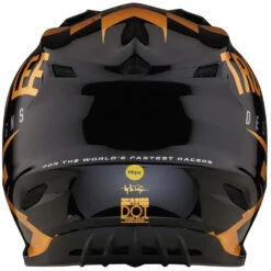 Troy Lee Designs 2023 SE4 Poly Race Shop Black/Gold Kids Helmet -Motocross Equipment 112208003 c 4