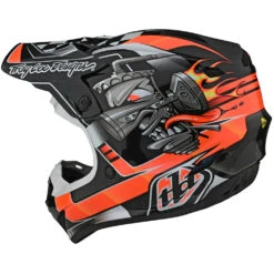 Troy Lee Designs 2023 SE4 Poly Carb Black Kids Helmet -Motocross Equipment 112251003 c 2