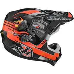 Troy Lee Designs 2023 SE4 Poly Carb Black Kids Helmet -Motocross Equipment 112251003 c 4