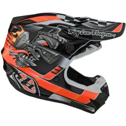 Troy Lee Designs 2023 SE4 Poly Carb Black Kids Helmet -Motocross Equipment 112251003 c 5