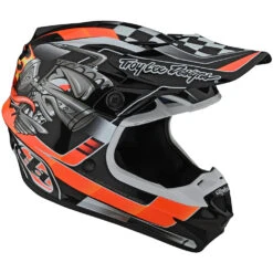 Troy Lee Designs 2023 SE4 Poly Carb Black Kids Helmet -Motocross Equipment 112251003 c 6