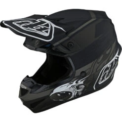 Troy Lee Designs 2023 SE4 Poly Skooly Black Kids Helmet
