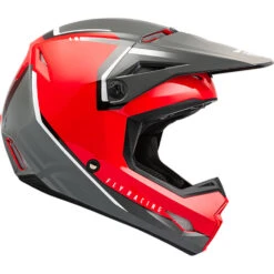 Fly Racing 2024 Kinetic Vision Red/Grey Kids Helmet -Motocross Equipment 1124303 c 2