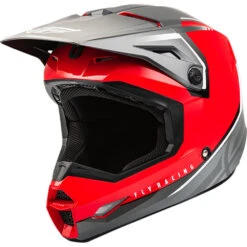 Fly Racing 2024 Kinetic Vision Red/Grey Kids Helmet