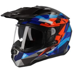 M2R Hybrid Poly PC-1 Blue/Red Helmet