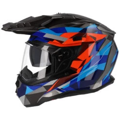 M2R Hybrid Poly PC-1 Blue/Red Helmet -Motocross Equipment 1124623 c 4