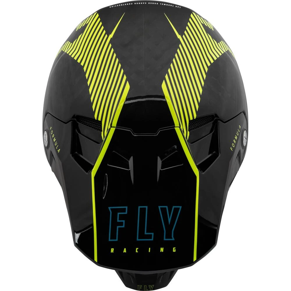 Fly Racing 2024 Formula Carbon Tracer Hi Vis/Black Kids Helmet 5 Fly Racing 2024 Formula Carbon Tracer Hi Vis/Black Kids Helmet - Image 3