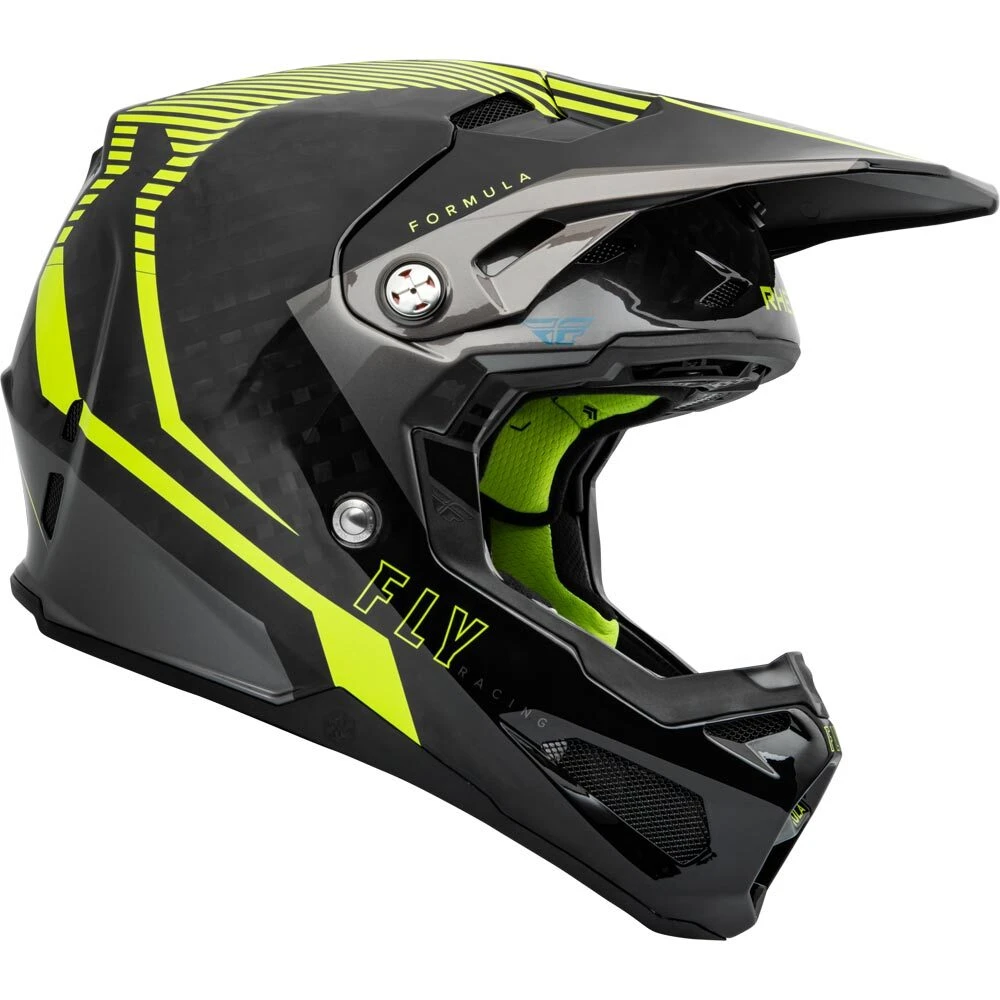 Fly Racing 2024 Formula Carbon Tracer Hi Vis/Black Kids Helmet 6 Fly Racing 2024 Formula Carbon Tracer Hi Vis/Black Kids Helmet - Image 4