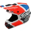 Troy Lee Designs 2022 SE4 Poly Quattro Orange/Blue Kids Helmet