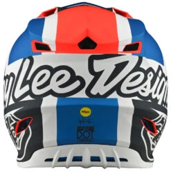 Troy Lee Designs 2022 SE4 Poly Quattro Orange/Blue Kids Helmet -Motocross Equipment 112977003 c 3