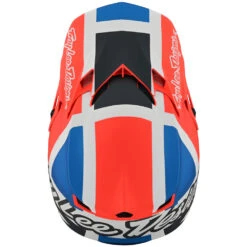 Troy Lee Designs 2022 SE4 Poly Quattro Orange/Blue Kids Helmet -Motocross Equipment 112977003 c 7