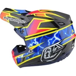 Troy Lee Designs 2023 SE5 Carbon Lightning Black Helmet -Motocross Equipment 172325002 c 2