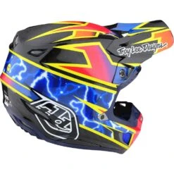Troy Lee Designs 2023 SE5 Carbon Lightning Black Helmet -Motocross Equipment 172325002 c 4