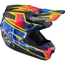 Troy Lee Designs 2023 SE5 Carbon Lightning Black Helmet -Motocross Equipment 172325002 c 6