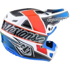 Troy Lee Designs 2022 SE5 Composite Team Orange/Blue Helmet -Motocross Equipment 183005002 c 4
