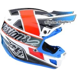 Troy Lee Designs 2022 SE5 Composite Team Orange/Blue Helmet -Motocross Equipment 183005002 c 5