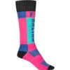 Fly Racing MX Thick Pink/Blue Kids Riding Socks -Motocross Equipment 2120781