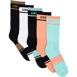 Unit Equip Hi-Lux Bamboo 5Pk Womens Socks -Motocross Equipment 212233002 MULTI 2