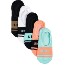 Unit Equip Imvisible Bamboo 5Pk Womens Socks -Motocross Equipment 212233004 MULTI 2