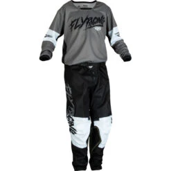 Fly Racing 2023 Kinetic Khaos Grey/Black/White Kids Pants -Motocross Equipment 2122605 c 3
