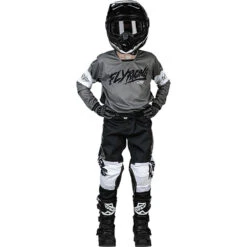 Fly Racing 2023 Kinetic Khaos Grey/Black/White Kids Pants -Motocross Equipment 2122605 c 4