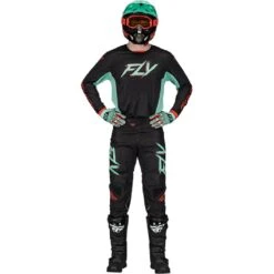 Fly Racing 2023 Kinetic S.E Rave Black/Mint/Red Jersey -Motocross Equipment 2122646 c 2