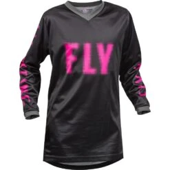 Fly Racing 2023 F-16 Black/Pink Kids Jersey