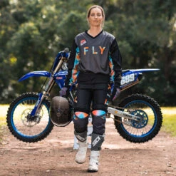 Fly Racing 2023 F-16 Grey/Pink/Blue Womens Jersey -Motocross Equipment 2122792 c 3