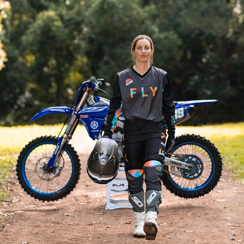 Fly Racing 2023 F-16 Grey/Pink/Blue Womens Pants 9 Fly Racing 2023 F-16 Grey/Pink/Blue Womens Pants - Image 7