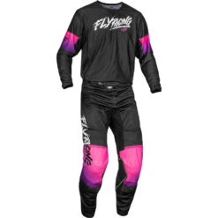 Fly Racing 23.5 Kinetic Mesh Khaos Black/Purple/Pink Kids Jersey -Motocross Equipment 2123786 c 2