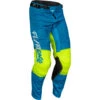 Fly Racing 23.5 Kinetic Mesh Khaos Blue/White/Hi-Vis Kids Pants -Motocross Equipment 2123795 c