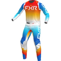 FXR 2022 Pro-Stretch Blue/Tangerine Kids Jersey -Motocross Equipment 223314 4035 c 2