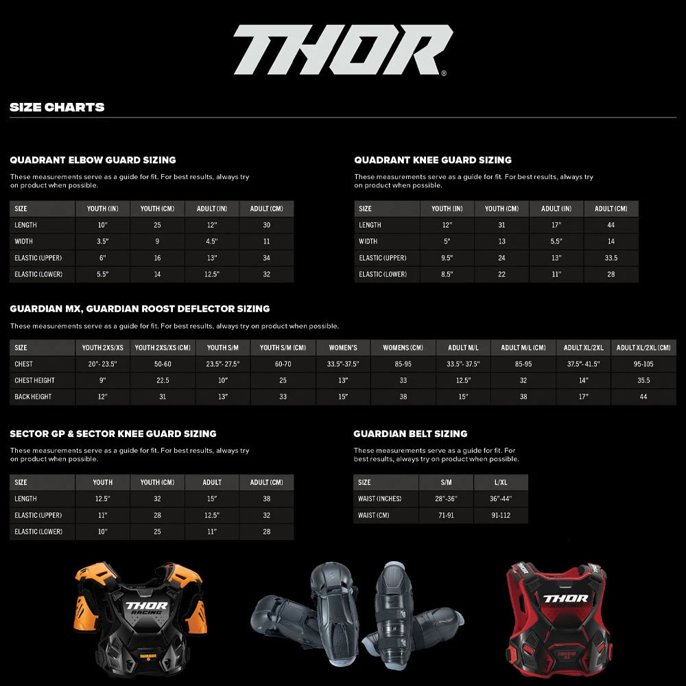 Thor Guardian MX Red Kids Body Armour - 2XS/XS 5 Thor Guardian MX Red Kids Body Armour - 2XS/XS - Image 3