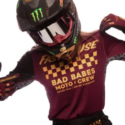 Fasthouse 2022 Grindhouse Golden Crew Maroon Womens Jersey -Motocross Equipment 2767 4301 c 3