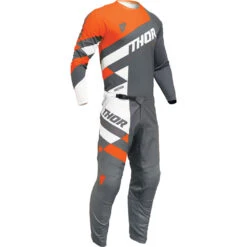 Thor 2024 Sector Checker Charcoal/Orange Jersey -Motocross Equipment 2910 7587 c 2