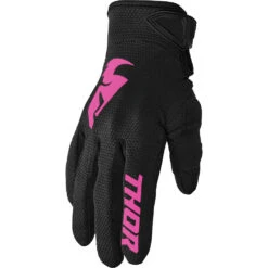 Thor 2024 Sector Black/Pink Womens Gloves