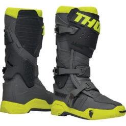 Thor 2024 Radial Grey/FLO Yellow Boots