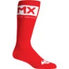Thor 2024 Solid Red/White Moto Socks -Motocross Equipment 3431 0674 c