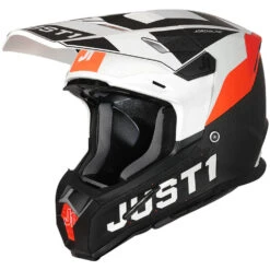 JUST1 J22 Adrenaline Carbon Orange/White Kids Helmet