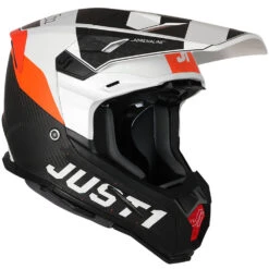 JUST1 J22 Adrenaline Carbon Orange/White Kids Helmet -Motocross Equipment 60602212510031 c 3