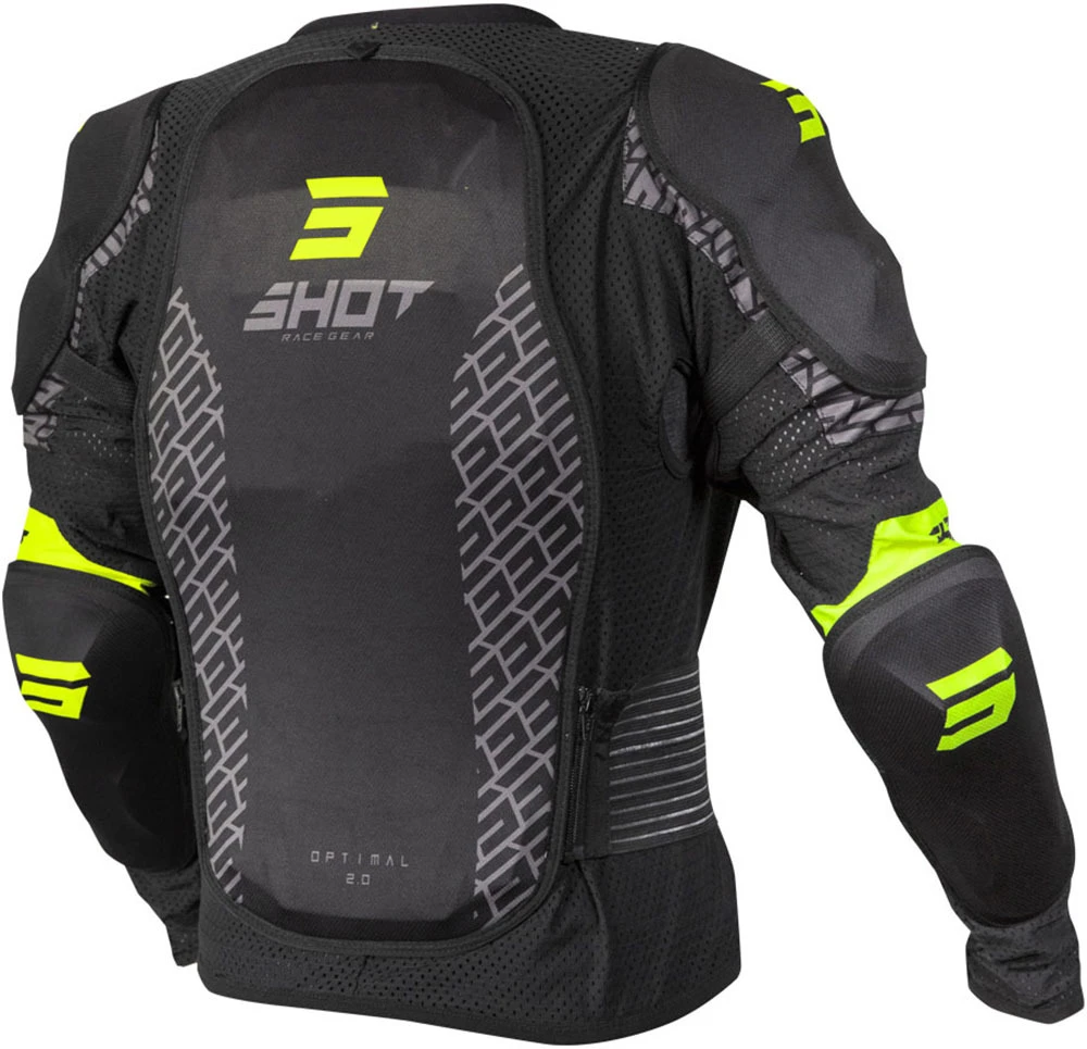 Shot Race Gear 2024 Optimal 2.0 Black/Neon Yellow Kids Body Armour 4 Shot Race Gear 2024 Optimal 2.0 Black/Neon Yellow Kids Body Armour - Image 2